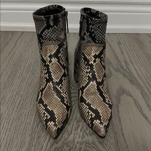 Aldo Snakeskin Pattern Ankle Booties